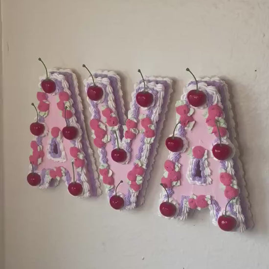 Customizable Fake Cake Letter Decorations