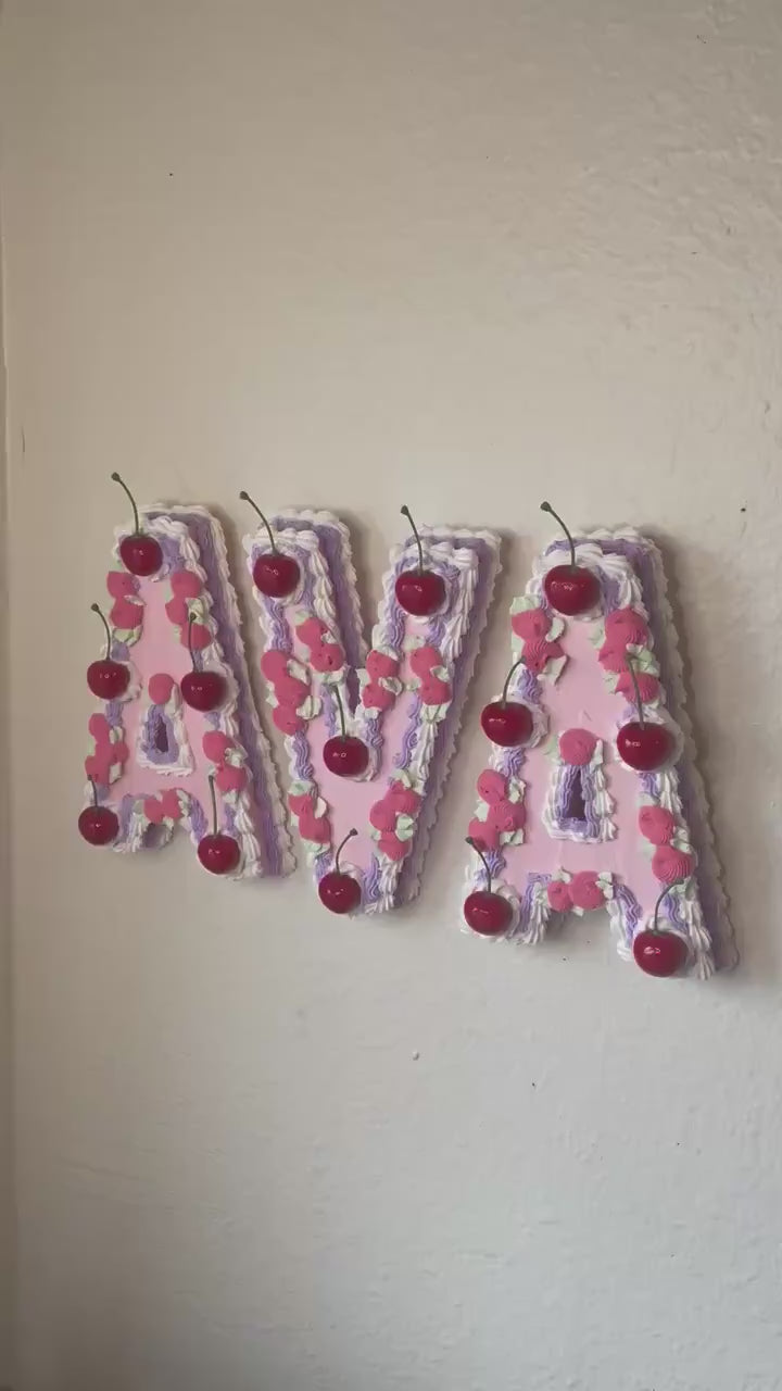 Customizable Fake Cake Letter Decorations