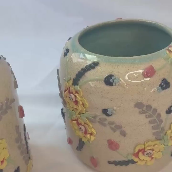 Texas Wildflower Ceramic Cake Table Lamp