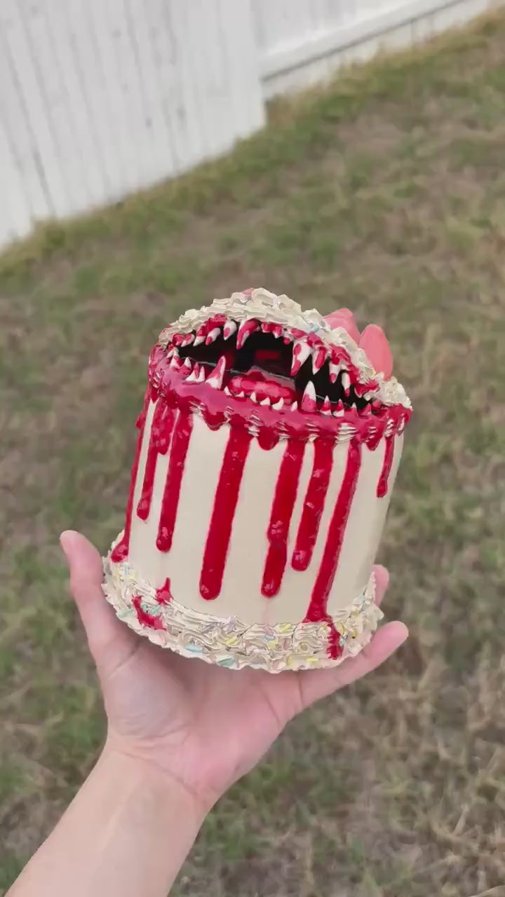 Ceramic Cake Monster Sculpture