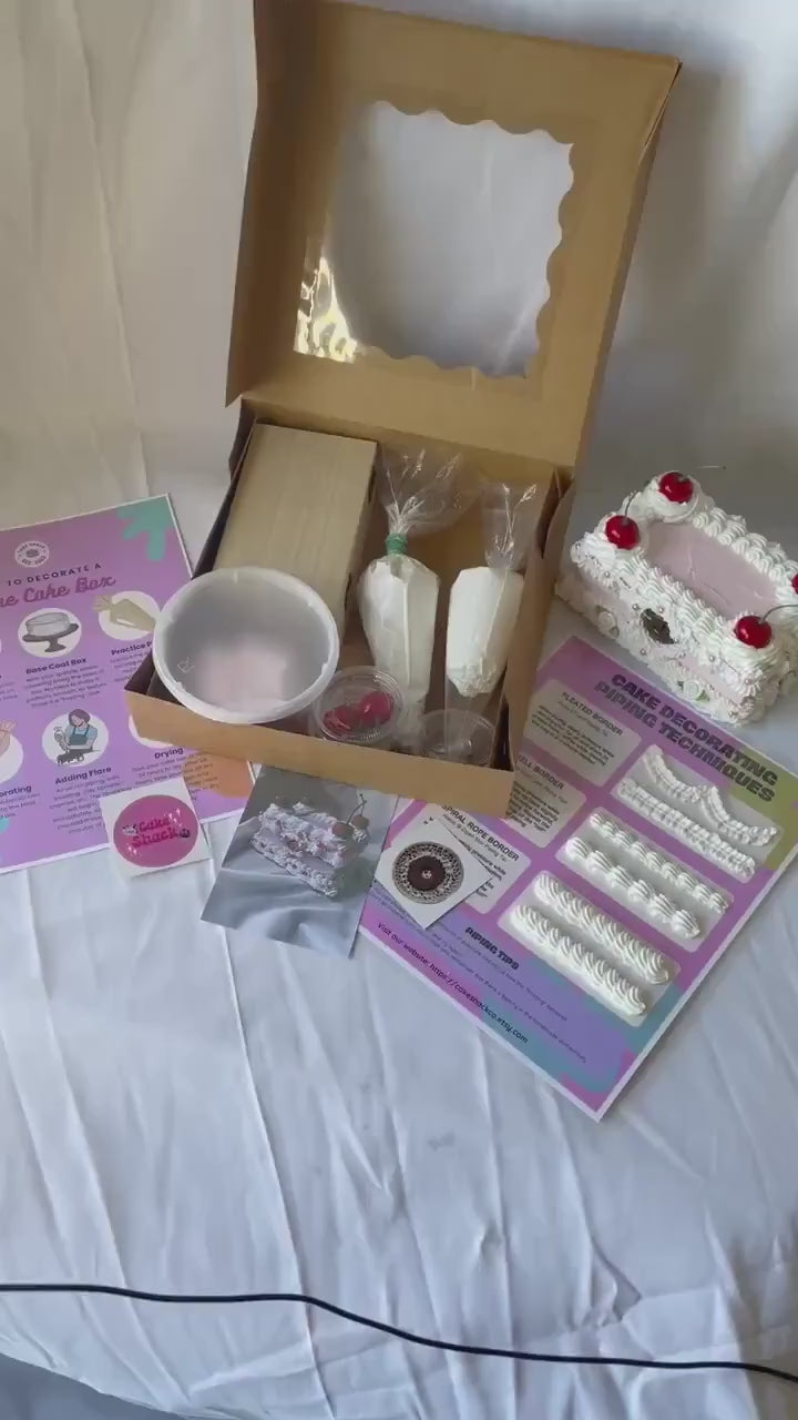 Customizable DIY Fake Cake Box Decorating Kit