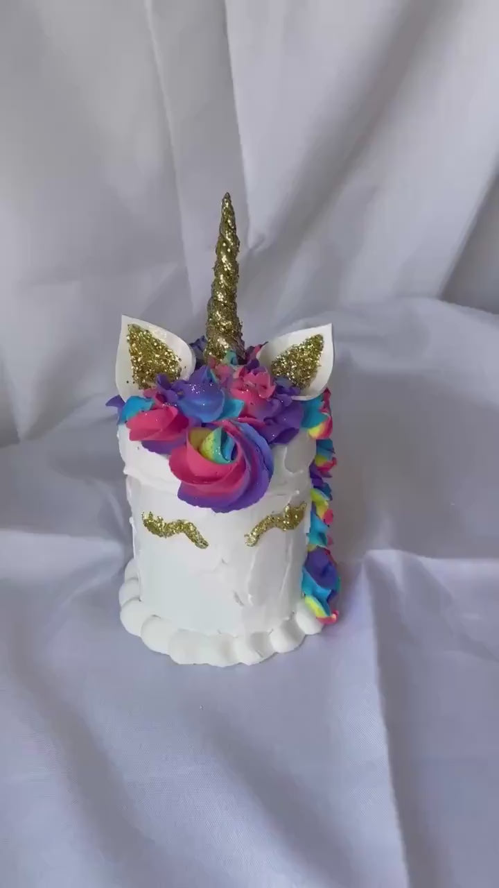 Rainbow Unicorn Fake Cake Box