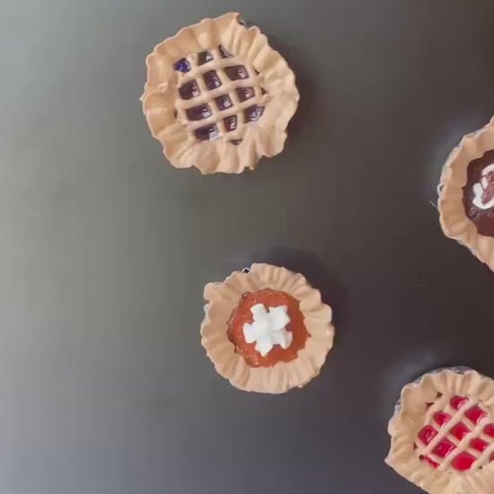 Upcycled Bottle Cap Pie Fridge Magnets