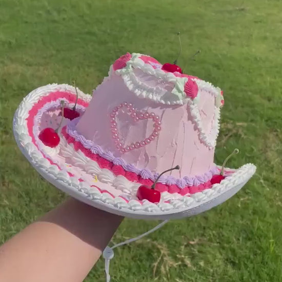 Customizable Faux Cake Cowboy Hat - Adult and Children Sizes