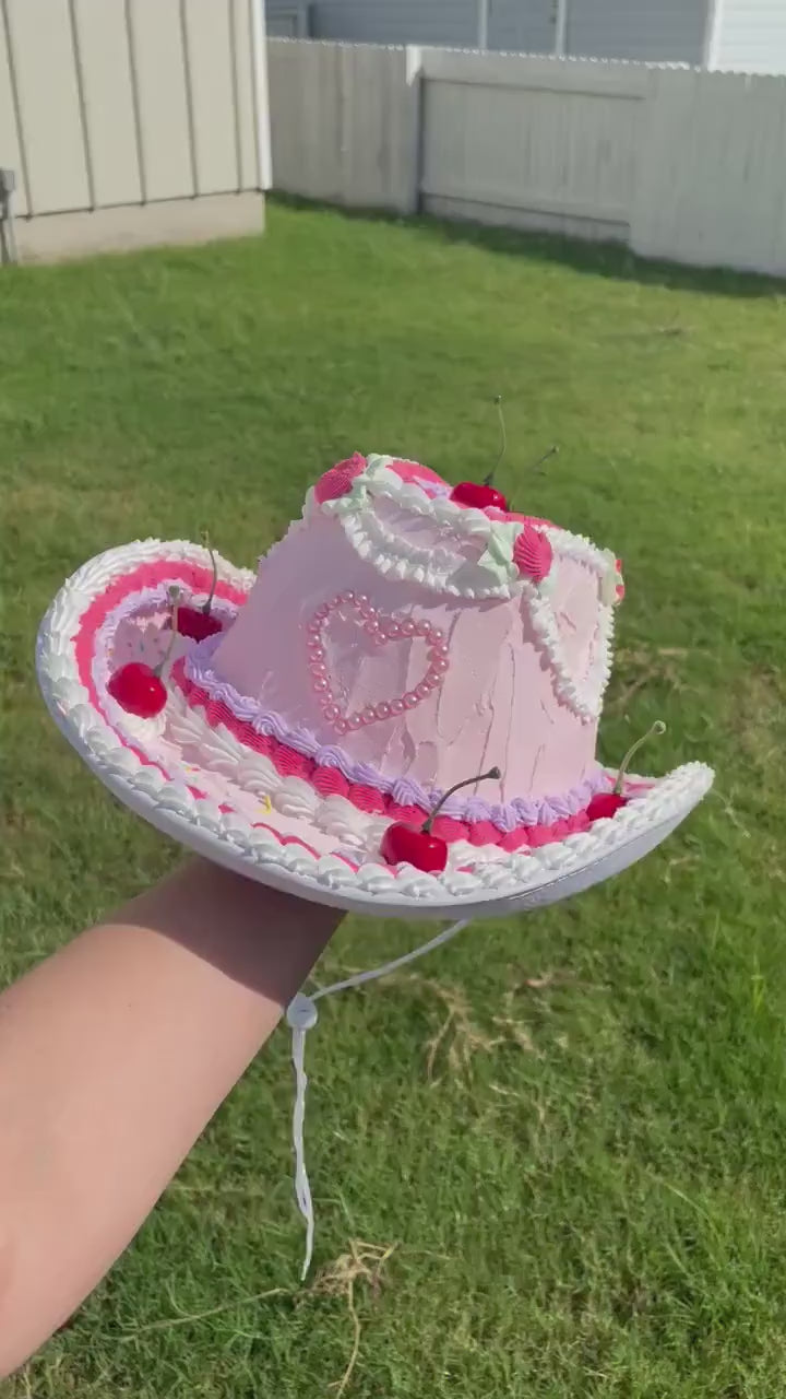 Customizable Faux Cake Cowboy Hat - Adult and Children Sizes