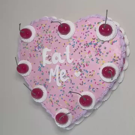Fake Heart Cake Wall Hanging