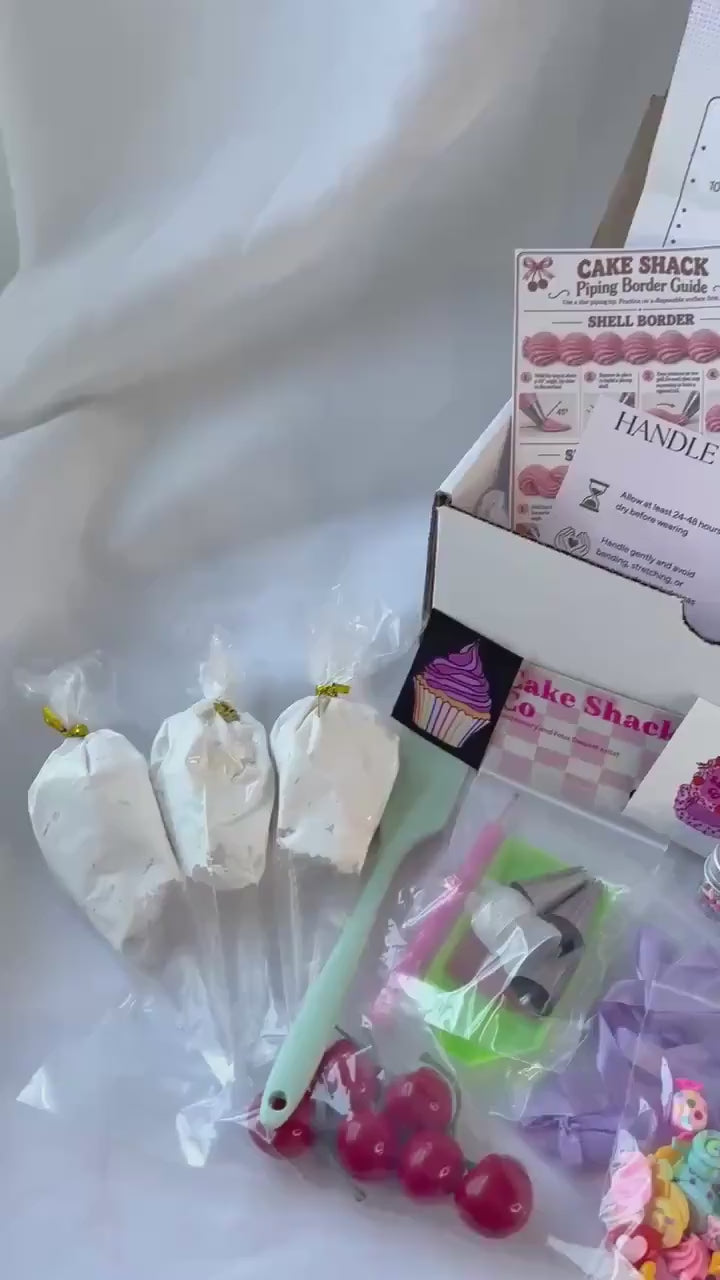 DIY Bedazzled Cake Bra Kit - Custom Faux Frosting, Beads & Candy Charms - Decorate Your Own Cake Bra Customizable