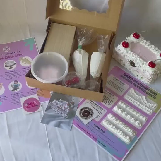 Customizable DIY Fake Cake Box Decorating Kit